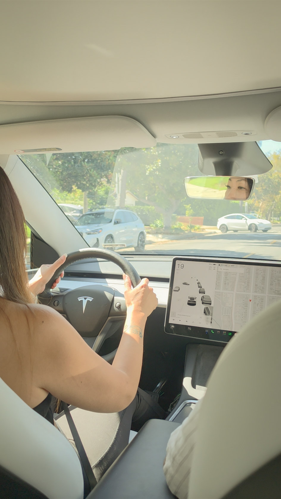 Student practicing driving during a lesson